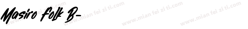 Masiro Folk B字体转换